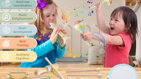 baby-musical-instruments-montessori-wooden-music-toys-set-1-3-gifts-kids-toddler-percussion-drum-modern-boho-xylophone-w-3