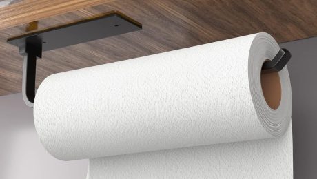 paper-towel-holder-self-adhesive-or-drilling-matte-black-upgraded-aluminum-kitchen-roll-dispenser-under-cabinet-lighter-